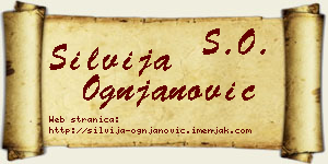 Silvija Ognjanović vizit kartica
